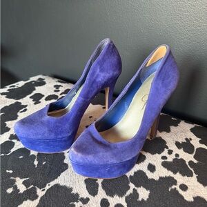 Jessica Simpson Purple Suede Stiletto Heels